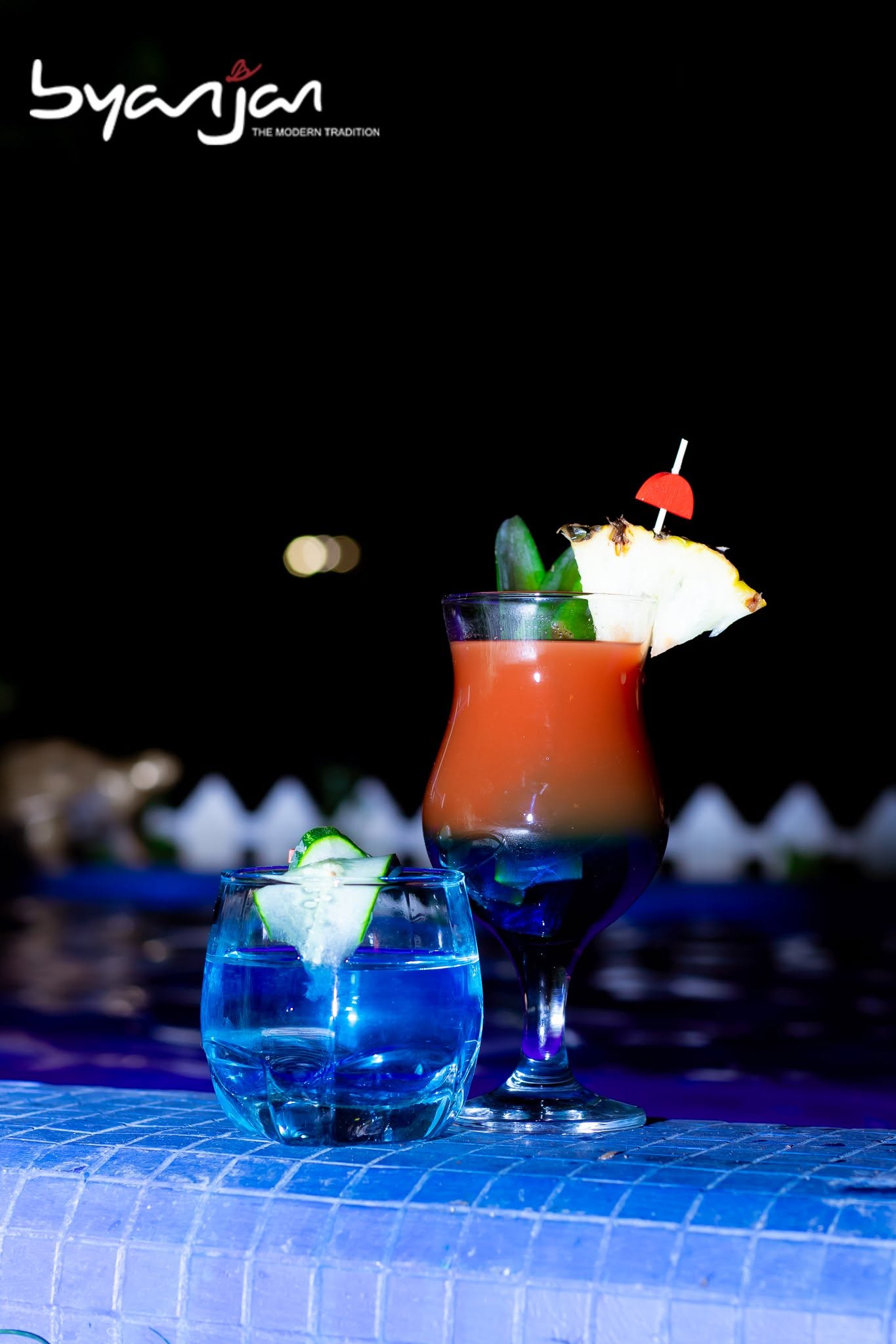 Colourful drinks from the Byanjan bar